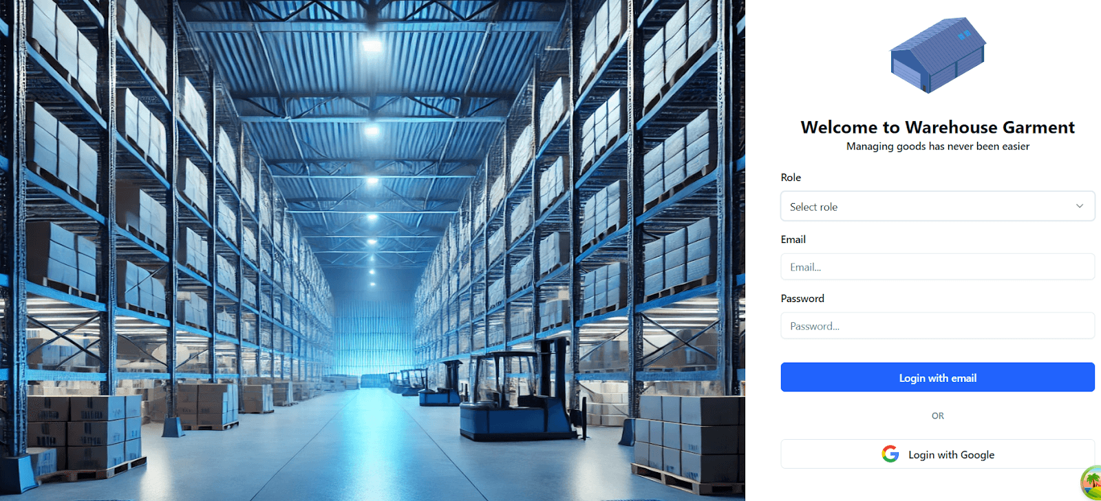 Warehouse management system of garment factory